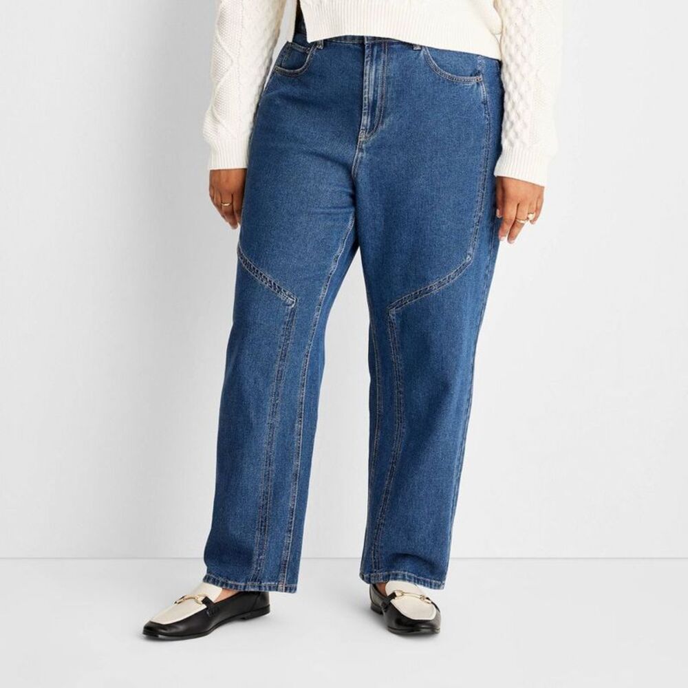 Future Collective with Reese Womens Plus Relaxed S Dark Blue